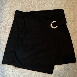 suede asymmetrical skirt